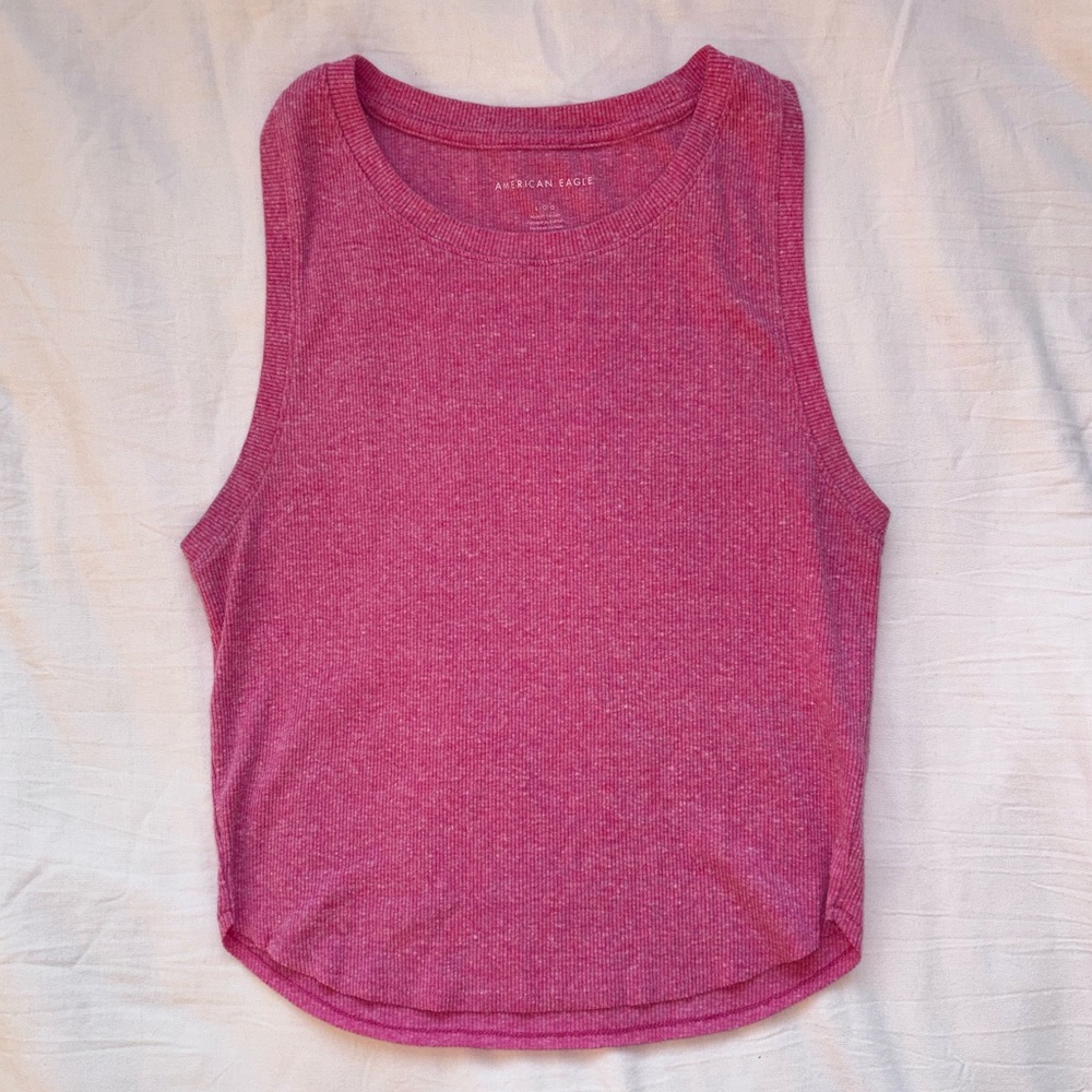 American Eagle Pink High Neck Tank Top